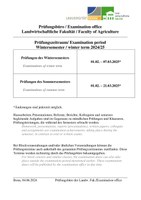 Prüfungszeitraum Wintersemester